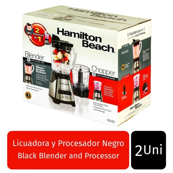 Hamilton Beach Licuadora y Procesador de Alimentos