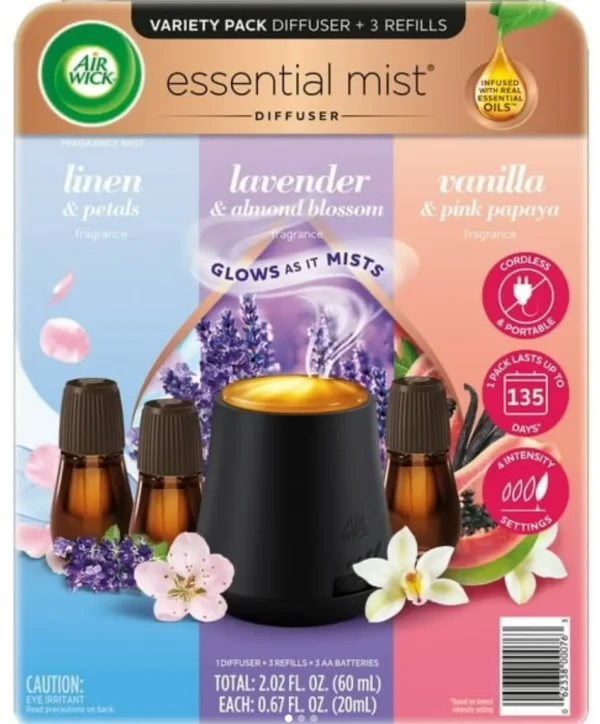 Air Wick Essential Mist 1 Difusor + 3 Repuestos 20 ml
