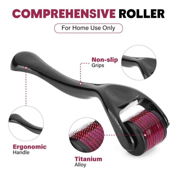 Derma Roller Microneedle Roller 540 Agujas de Titanio