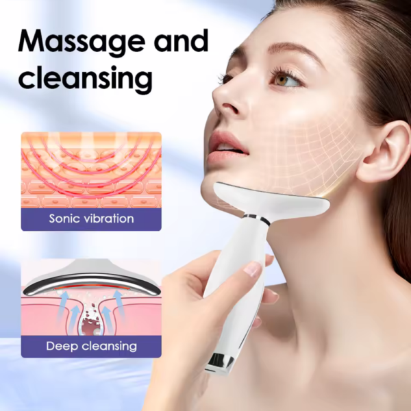 Masajeador Eléctrico Facial y de Cuello con Terapia LED