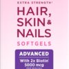 Nature's Bounty Advanced Cabello Piel y Uñas con Biotina Ácido Hialurónico y Argán 150 Cápsulas Blandas
