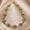Brazalete Hamsa con Perla Azul