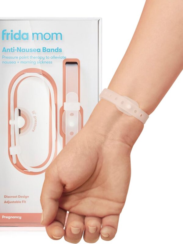 Frida Mom Anti-Nausea Bands Pulseras de Acupresión Ajustables para Náuseas del Embarazo