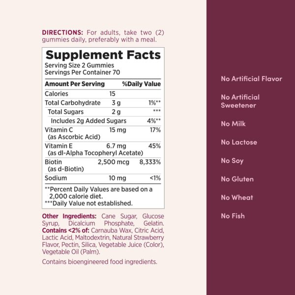 Nature's Bounty Hair Skin Nails Gummies 80 unidades