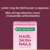Nature's Bounty Cabello Piel y Uñas 3000 mcg de Biotina Multivitamínico 60 Capletas