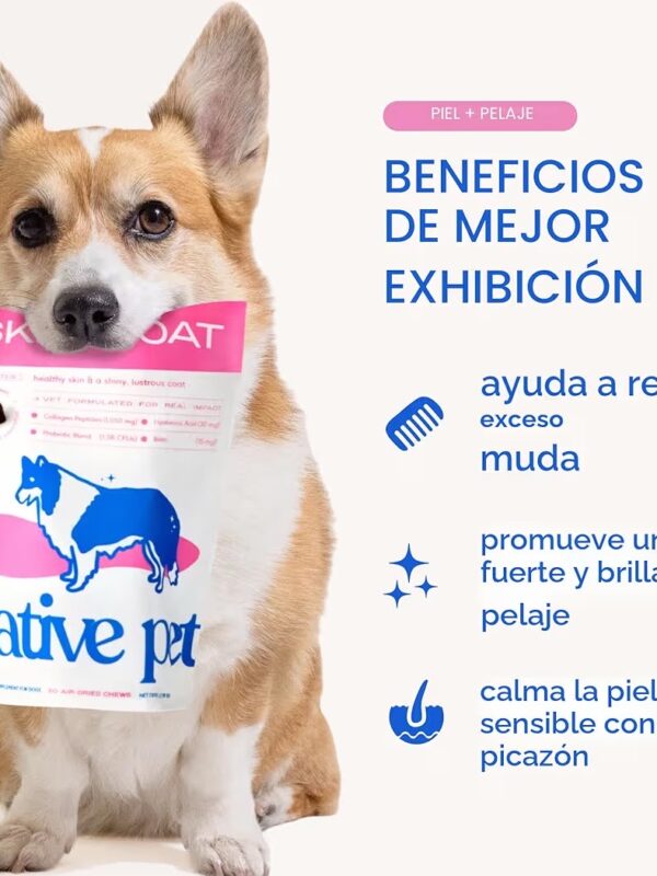Native Pet Omega Masticables para Piel y Pelaje de Perros Sabor Pollo 30 Unidades