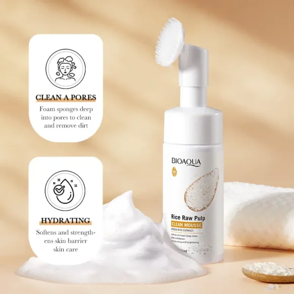 BIOAQUA Rice Raw Espuma Limpiadora Facial