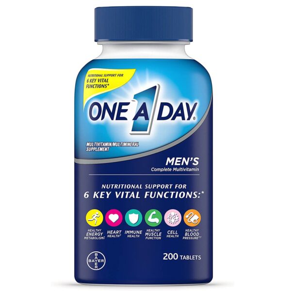 One A Day Multivitamínico para Hombre con Vitaminas A, C, D, E y Zinc 200 Tabletas