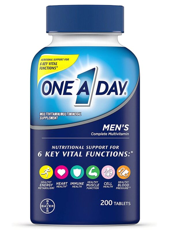 One A Day Multivitamínico para Hombre con Vitaminas A, C, D, E y Zinc 200 Tabletas