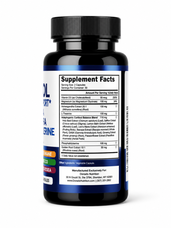 Cortisol Dorado Nutrition 60 cápsulas