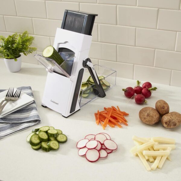 Cuisinart Cortador Manual con Base de Succión Mandolina Multifuncional para Frutas y Verduras
