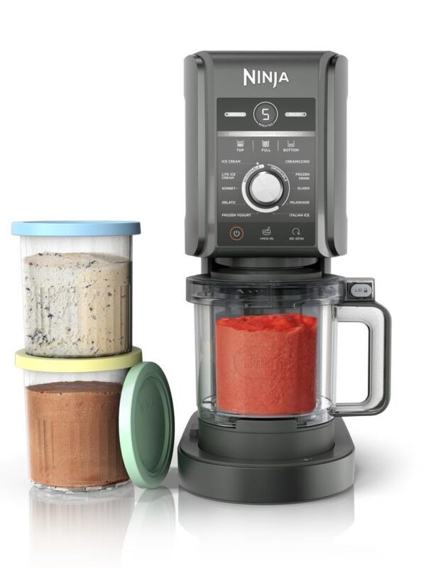 Ninja CREAMi Deluxe CN501CO Máquina para Hacer Helados y Postres Congelados 11 Funciones