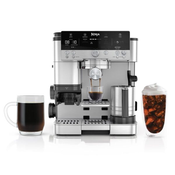 Ninja ES601 Máquina de Café Espresso 3 en 1 con Molinillo Integrado y Espumador Automático