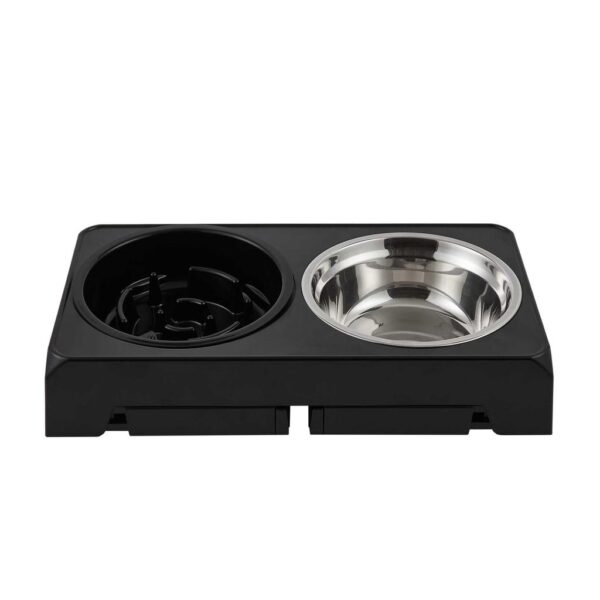 Friends Forever Comedero Doble Elevado para Perros con 4 Alturas Ajustables