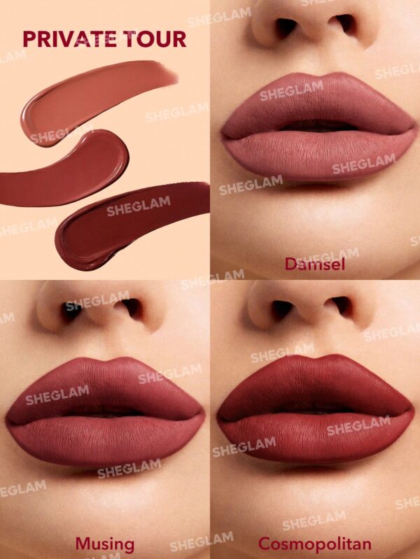 SHEGLAM Juego de Mini Lápices Labiales Líquidos Matte Allure - Tour Privado