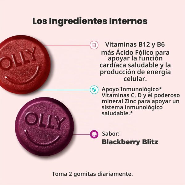 OLLY Perfect Men Multivitamínico en Gomitas para Hombre Sabor Blackberry Blitz – 90 Unidades