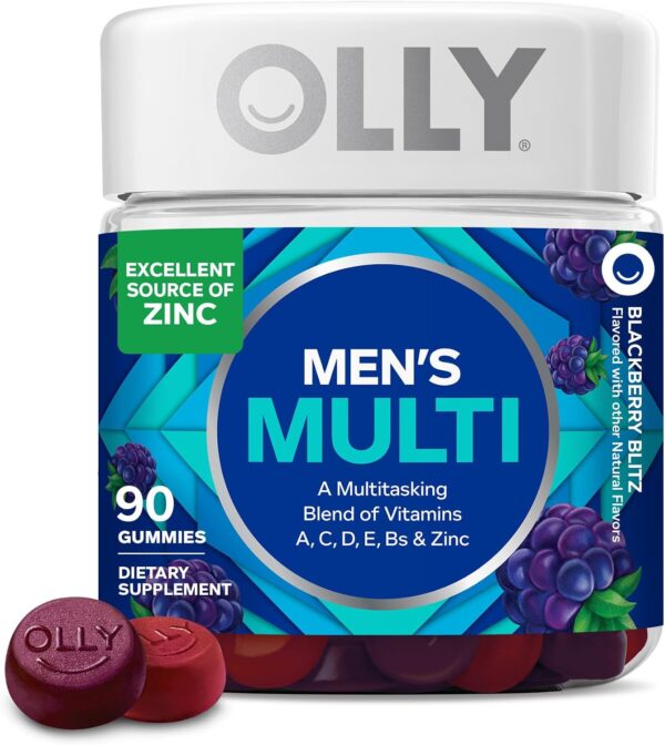OLLY Perfect Men Multivitamínico en Gomitas para Hombre Sabor Blackberry Blitz – 90 Unidades