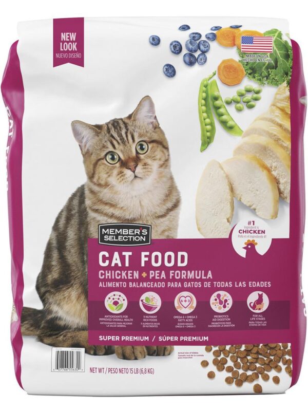 752b0b62ef77af4711fc3d80c51662245507aeb8_CatFood_755630_01 Member's Selection Alimento Balanceado con Pollo y Guisantes para Gatos de Todas las Edades 6.8 kg / 15 lb