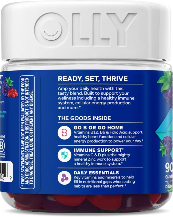 OLLY Perfect Men Multivitamínico en Gomitas para Hombre Sabor Blackberry Blitz – 90 Unidades
