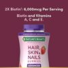 Nature's Bounty Optimal Solutions Advanced Hair, Skin & Nails 2X Biotina – 80 Gomitas de Fresa