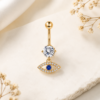 Piercing para Ombligo con Ojo Protector y Piedras Brillantes