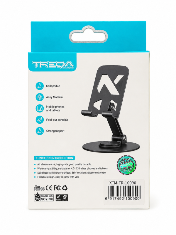 Soporte de Escritorio Ajustable y Giratorio para Tablet y Celular TREQA BC-T30