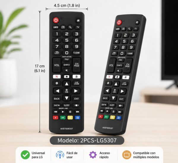 Control Remoto Universal para Televisores LG (2 unidades)