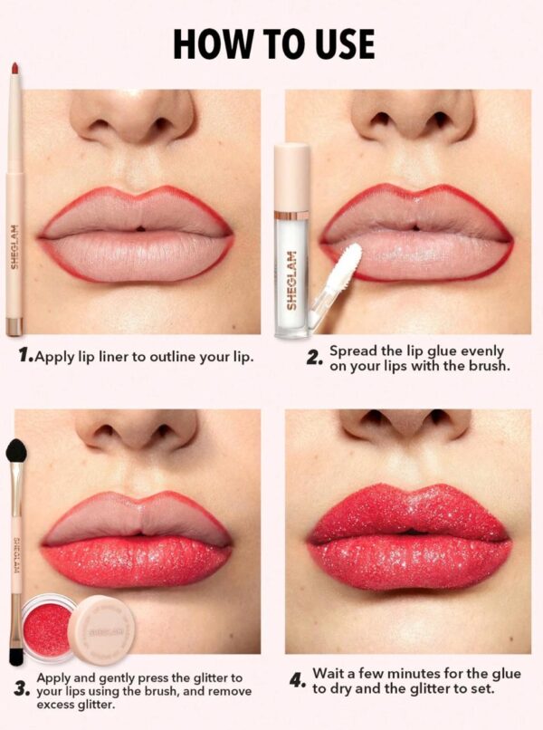 SHEGLAM Kit de Brillo Lip Dazzler Glitter - Center Stage