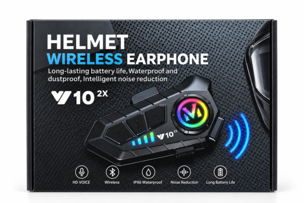 V10-2X Auricular Inalámbrico para Casco de Motocicleta con Micrófono
