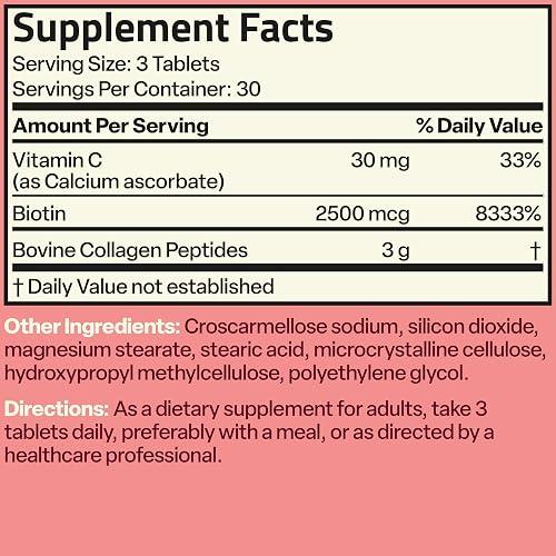 Bronson Collagen Biotin & Vitamin C 3 en 1 90 Tabletas