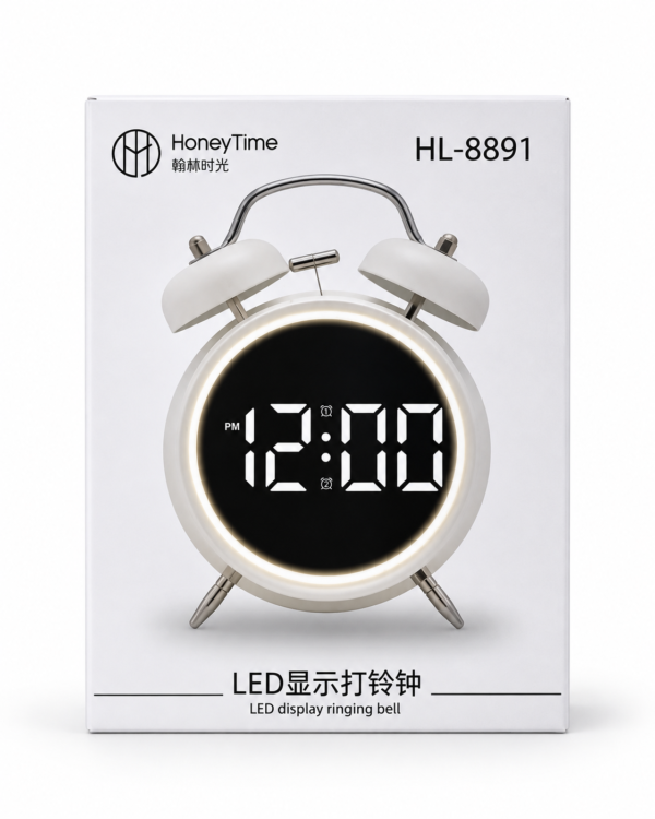 Caja de reloj despertador LED HoneyTime HoneyTime Reloj Despertador Digital LED HL-8891