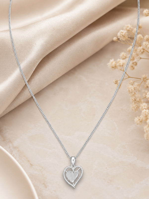 Cadena de Plata 925 con Dije de Corazón