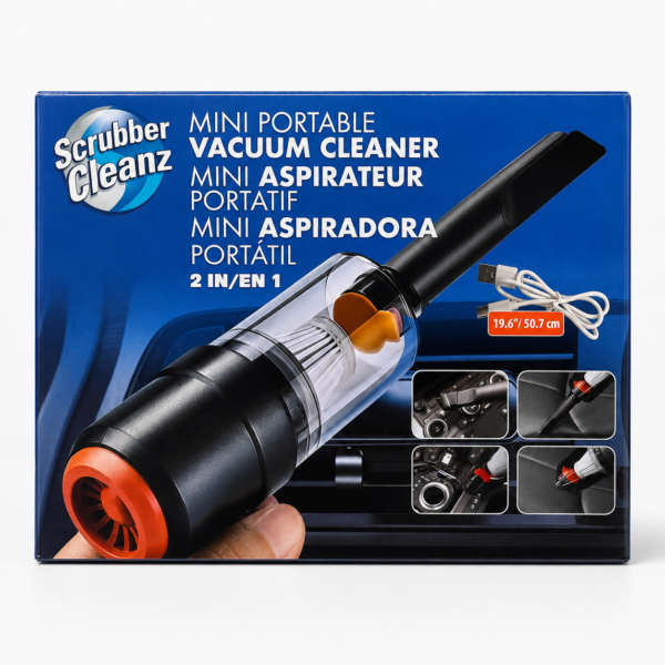 Scrubber Cleanz Mini Aspiradora Portátil 2 en 1