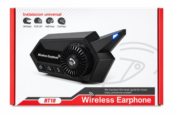 BT18 Auricular Inalámbrico para Casco de Motocicleta